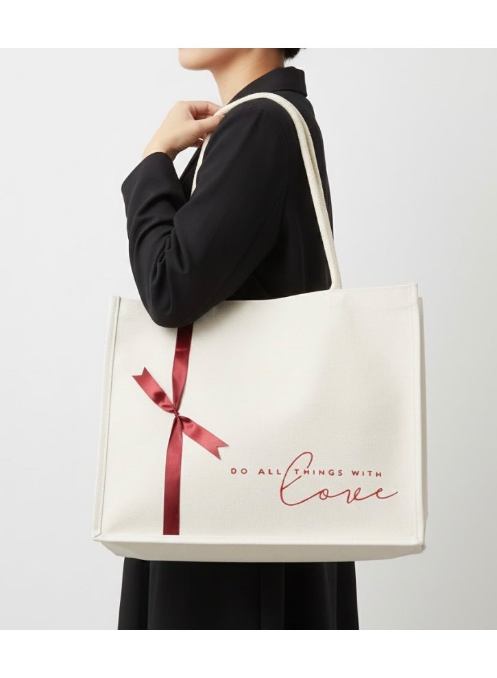 جينتيك حقيبة حمل فنية جمالية - حقيبة كتف فنية مرسومة، حقيبة تسوق قماشية قابلة لإعادة الاستخدام، هدية مثالية للنساء - Image 1