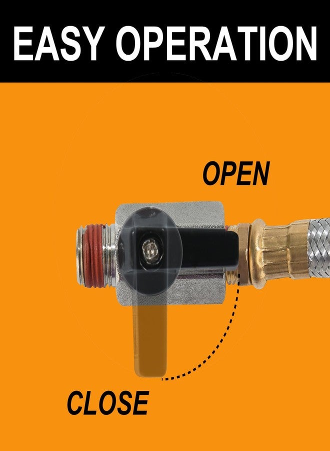 SUNROAD Extended Tank Drain Valve Assembly Kit for Air Compressor,SUNROAD Including 10 Inches Air Compressor Tank Drain Hose 1/4 inch NPT, 1/4" to 3/8" Brass Adapter & Routing Clamp - Image 3