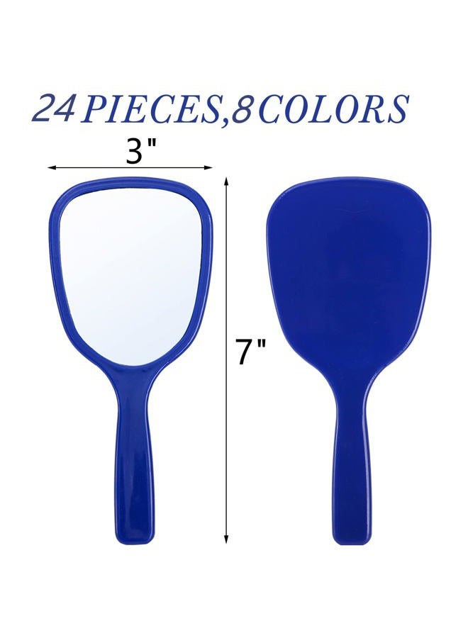 ZOOFOX 24 Pieces Hand Mirror, Small Handheld Mirror with Handle, Compact Makeup Mirror for Travel, Camping, Daily Use - Image 2