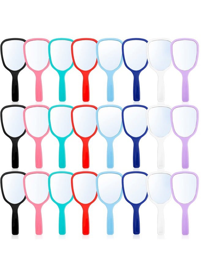 ZOOFOX 24 Pieces Hand Mirror, Small Handheld Mirror with Handle, Compact Makeup Mirror for Travel, Camping, Daily Use - Image 1