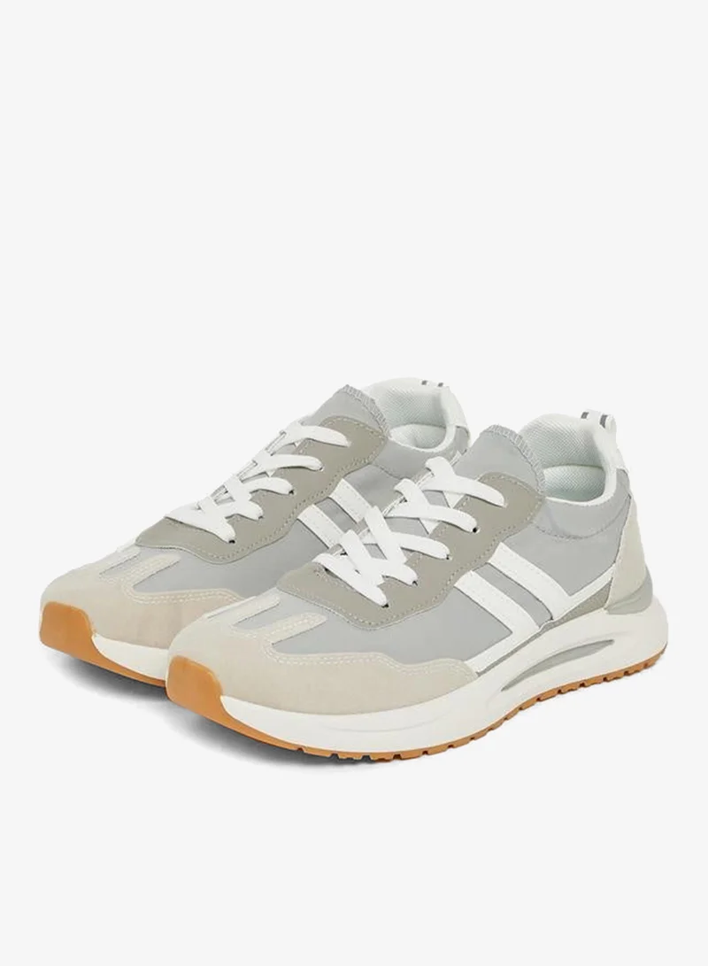 Styli Active Color Block Lightweight Lace Up Sneakers