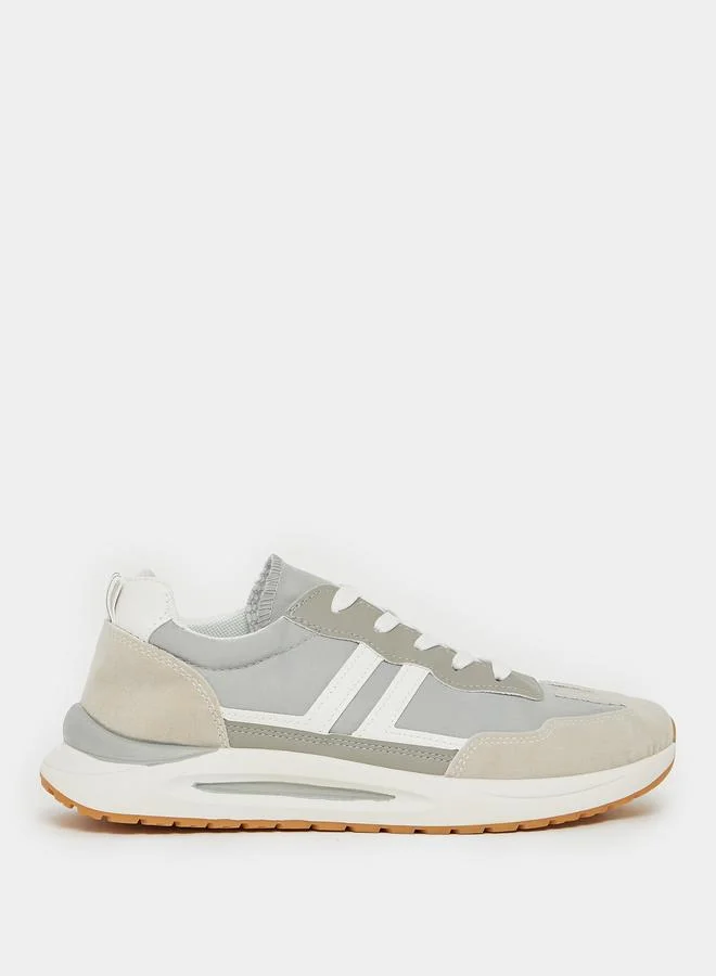 Styli Active Color Block Lightweight Lace Up Sneakers