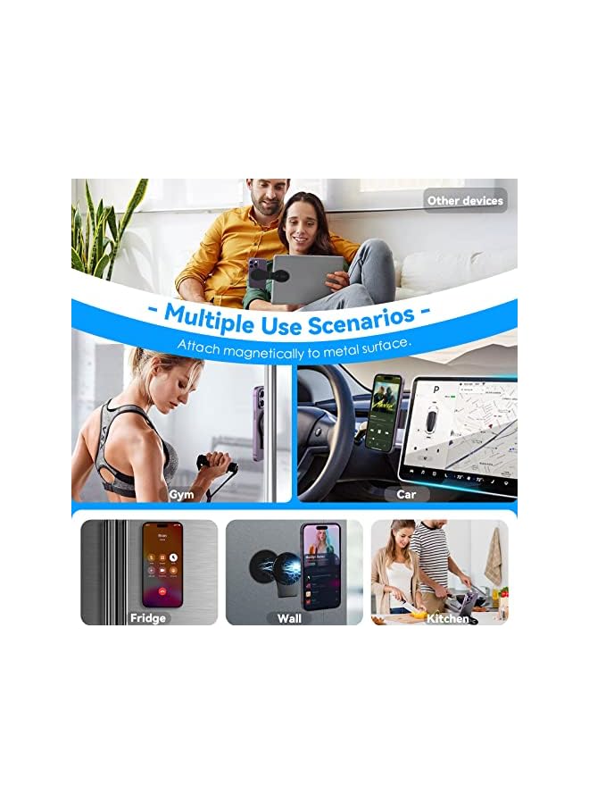 Green Tiger Magnetic Mobile Phone Stand for Laptop & Car & Tripod, 270° Rotation Mobile Phone Holder Accessories, Slim Portable Foldable for iPhone MagSafe 15/14/13/12 TV Tesla Mount, Black - Image 4