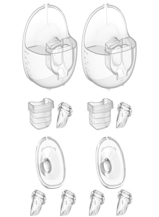 Coolle Breast Pump Parts Flange Shield 24mm Duckbill Valve Silicone Diaphragm Milk Collector Cup Set Overall Accessories Wearable Portable Compatible with MOMMED Mumgaroo MISSAA Bioby S18 S21, 2 Packs 12 Pcs - Image 1