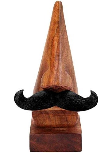 BOGEN LITE BOGEN LITE Wooden Eyeglass Round Shape Spectacle Holder Handmade Mustache Display Stand for Office Desk Gifts Item  - Image 2