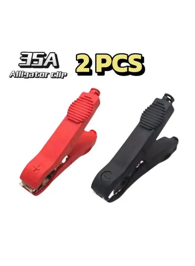 قطعتان من ملاقط التمساح المعزولة 35 أمبير لاختبار السيارات الكهربائية وتوصيل البطارية - Image 2