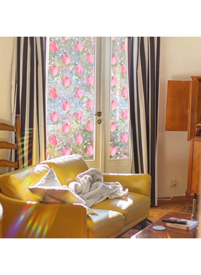 1pcs Non-Adhesive Window Privacy Film, Creative Pattern Static Cling Stickers, Decorative Window Clings，Suitable For Bathrooms And Rooms - Image 5