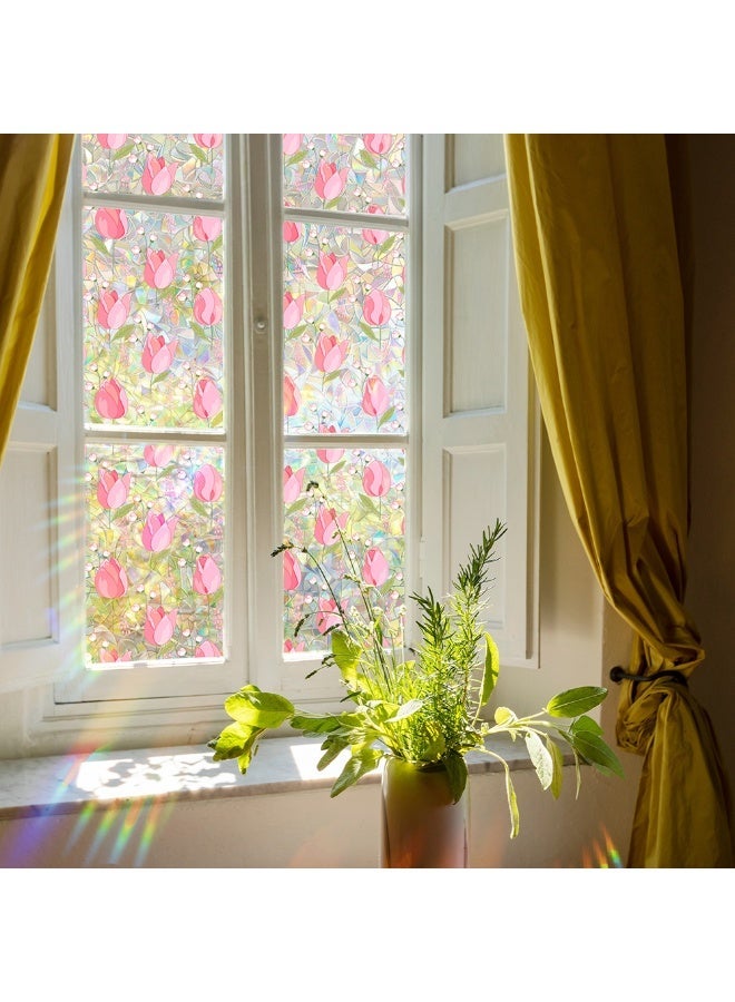 1pcs Non-Adhesive Window Privacy Film, Creative Pattern Static Cling Stickers, Decorative Window Clings，Suitable For Bathrooms And Rooms - Image 1
