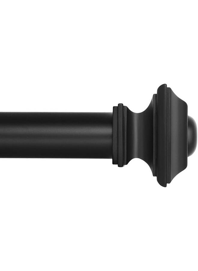 Ivilon Drapery Treatment Window Curtain Rod - Square Design 1 1/8 Rod. 72 to 144 Inch. Black - Image 1