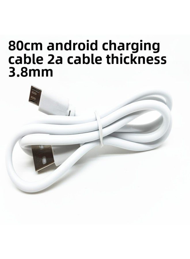 Usb Charging Cable Mico5p Android V8 For Keyboard And Mouse Led Lights Headphones Fan Speaker With Cable-Color:30cm White Micro 5p (Android Interface) 2A Current Charging Line - Image 3