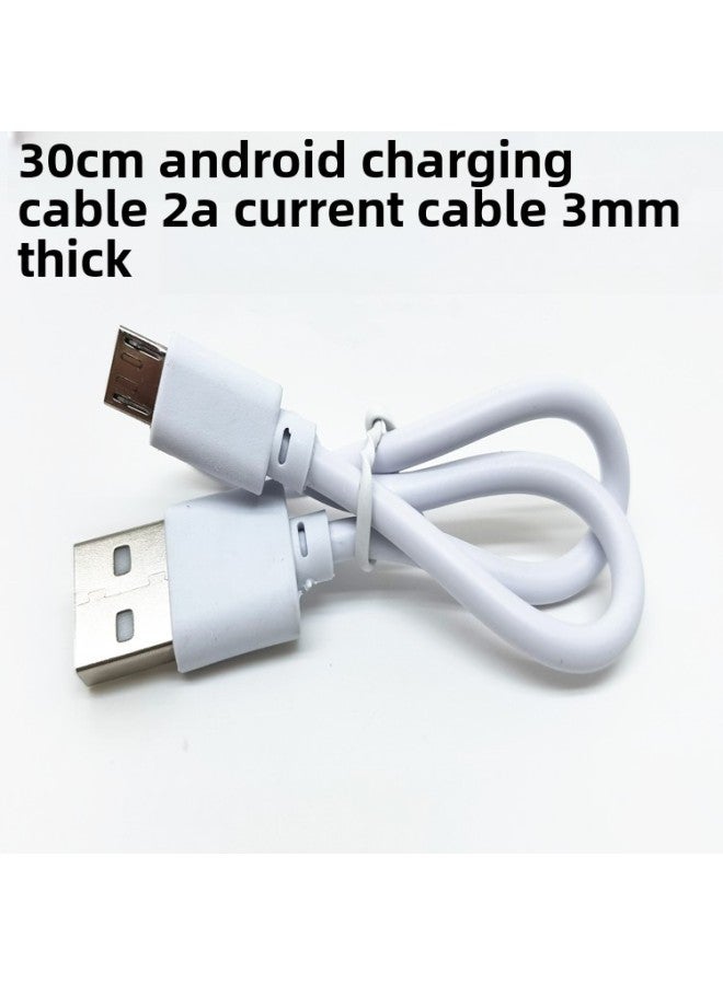 Usb Charging Cable Mico5p Android V8 For Keyboard And Mouse Led Lights Headphones Fan Speaker With Cable-Color:30cm White Micro 5p (Android Interface) 2A Current Charging Line - Image 2