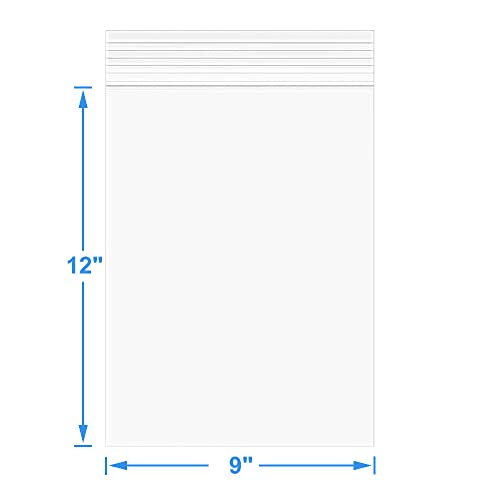 Foopama 9" x 12" Thick 4 Mil Clear Zip Poly Lock Plastic Bags Seal Reclosable Zip Bag Heavy-Duty Photo Cards Envelopes Snacks Candies Storage Zipper Bags -20 Pack - Image 2