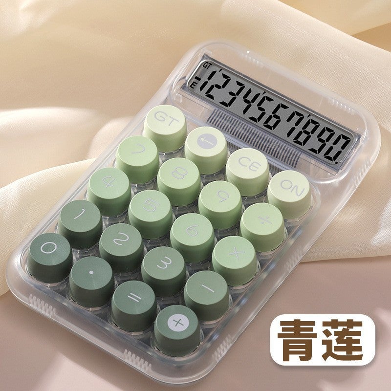 Dopamine Color Calculator 12-Bit Internet Red Cute Keyboard Calculator Candy Color Office Financial Accounting - Image 1