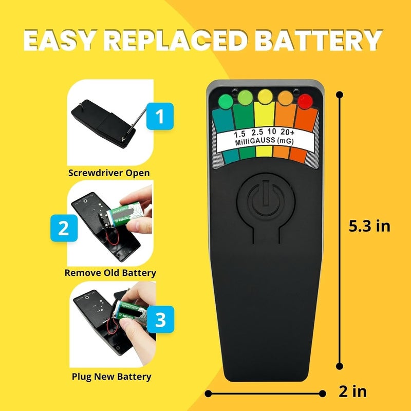 جهاز قياس المجال الكهرومغناطيسي (EMF Meter)، كاشف للمجال المغناطيسي، أداة لاختبار معدات صيد الأشباح - Image 3