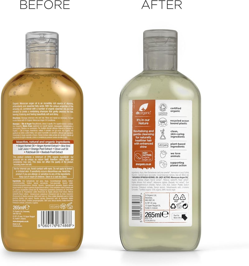 Dr.Organic Moroccan Argan Oil Shampoo, 265 ml - Image 5