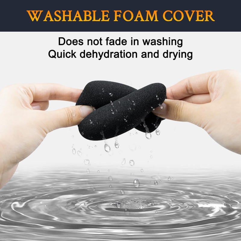SoloWIT 2Pcs Microphones Pop Filter for Rode Podcaster, Protective Mic Cover Windscreen Foam - Black - Image 5
