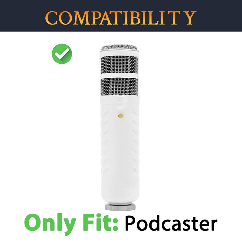 SoloWIT 2Pcs Microphones Pop Filter for Rode Podcaster, Protective Mic Cover Windscreen Foam - Black - Image 2
