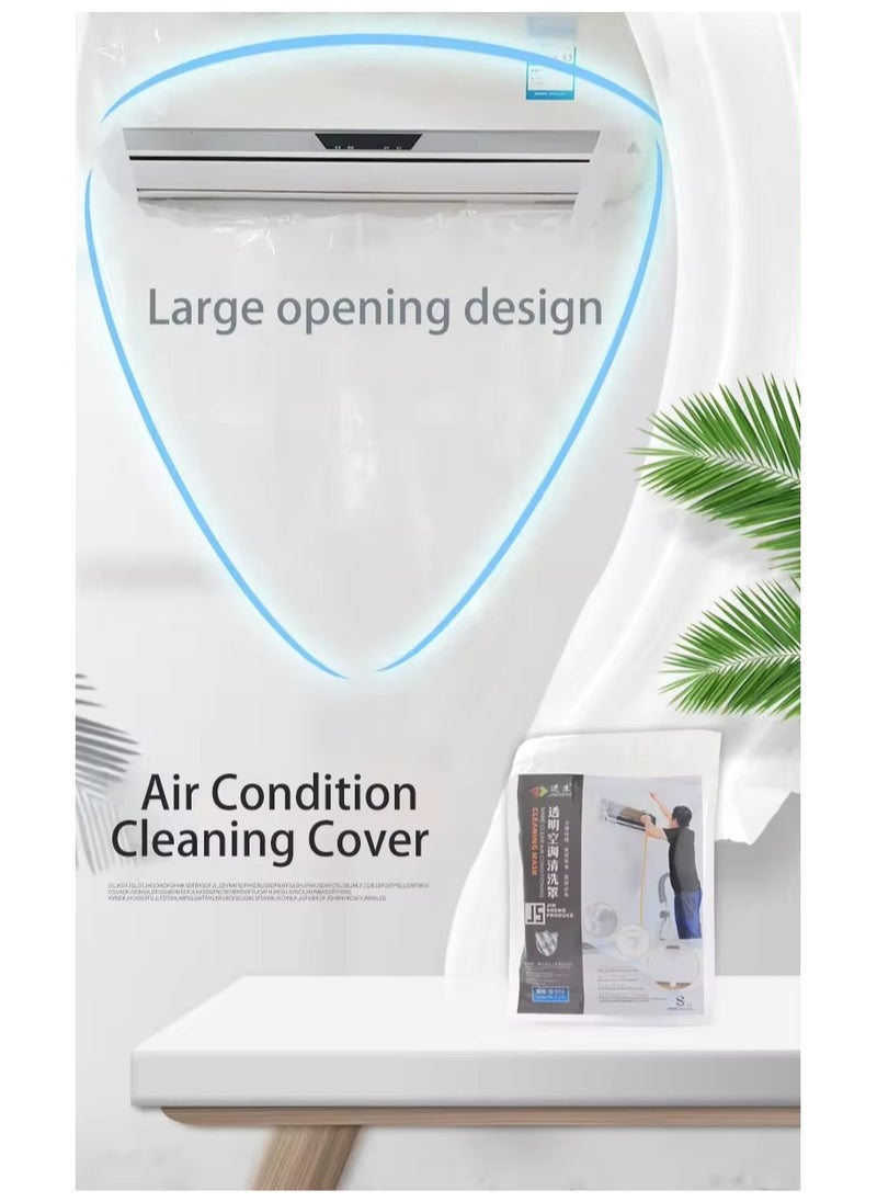 JINSHENG - LARGE Indoor AC Cover Cleaning Bag, 1.6M Hose, Fits up to 3.5M Units, Transparent Protector for Wall Mounted Air Conditioners, Reusable - Image 1