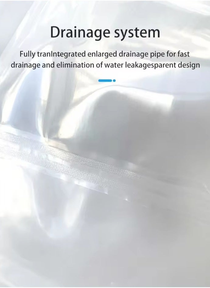 JINSHENG - LARGE Indoor AC Cover Cleaning Bag, 1.6M Hose, Fits up to 3.5M Units, Transparent Protector for Wall Mounted Air Conditioners, Reusable - Image 1