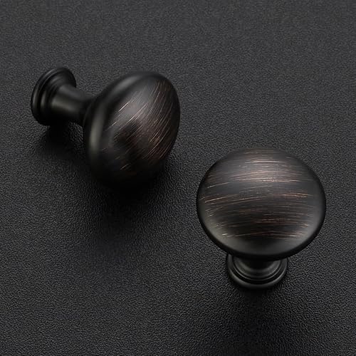 Ravinte 20 Pack 1 Inch Diameter Oil Rubbed Bronze Mini Round Solid Kitchen Cabinet Knobs Drawer Pulls for Dresser Closet Door Knobs Drawer Cabinets - Image 3