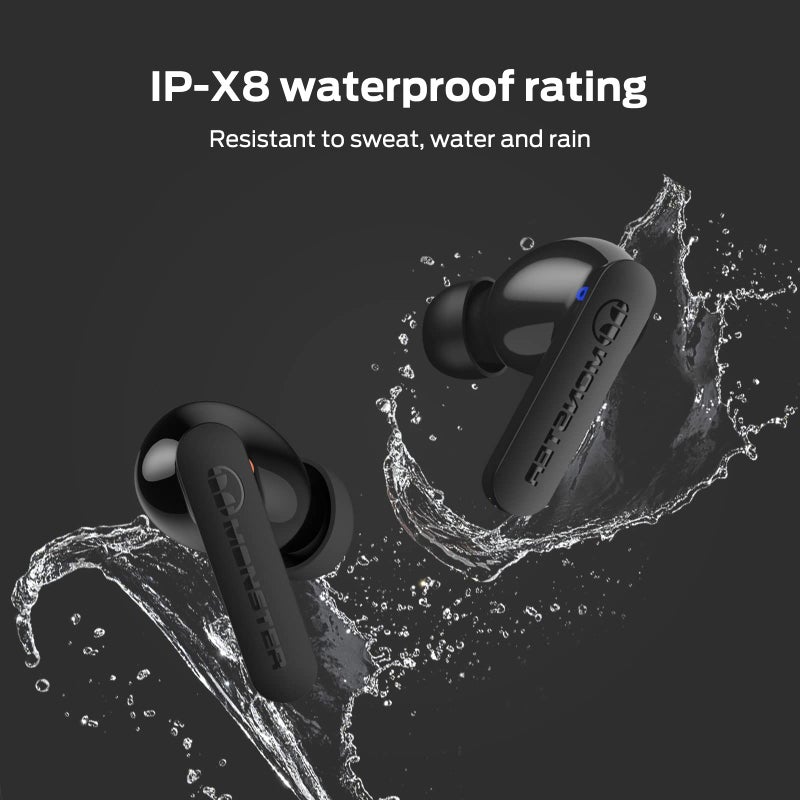 Monster Wireless Earbuds Bluetooth 5.3 Headphones with CVC 8.0 Noise Reduction, IPX8 Waterproof in-Ear Stereo Earphones, Bluetooth Earbuds for Sport - Image 2