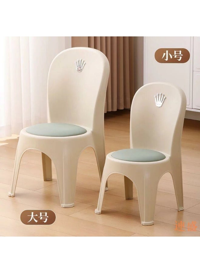 Thickened plastic dining chair, simple backrest stool for living room, home use, PU leather, Nordic-style dining table and chair, comfortable for long-term sitting, backrest - Image 3