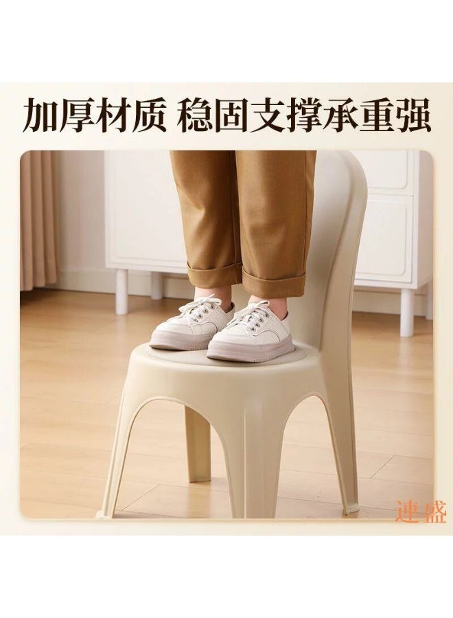 Thickened plastic dining chair, simple backrest stool for living room, home use, PU leather, Nordic-style dining table and chair, comfortable for long-term sitting, backrest - Image 4