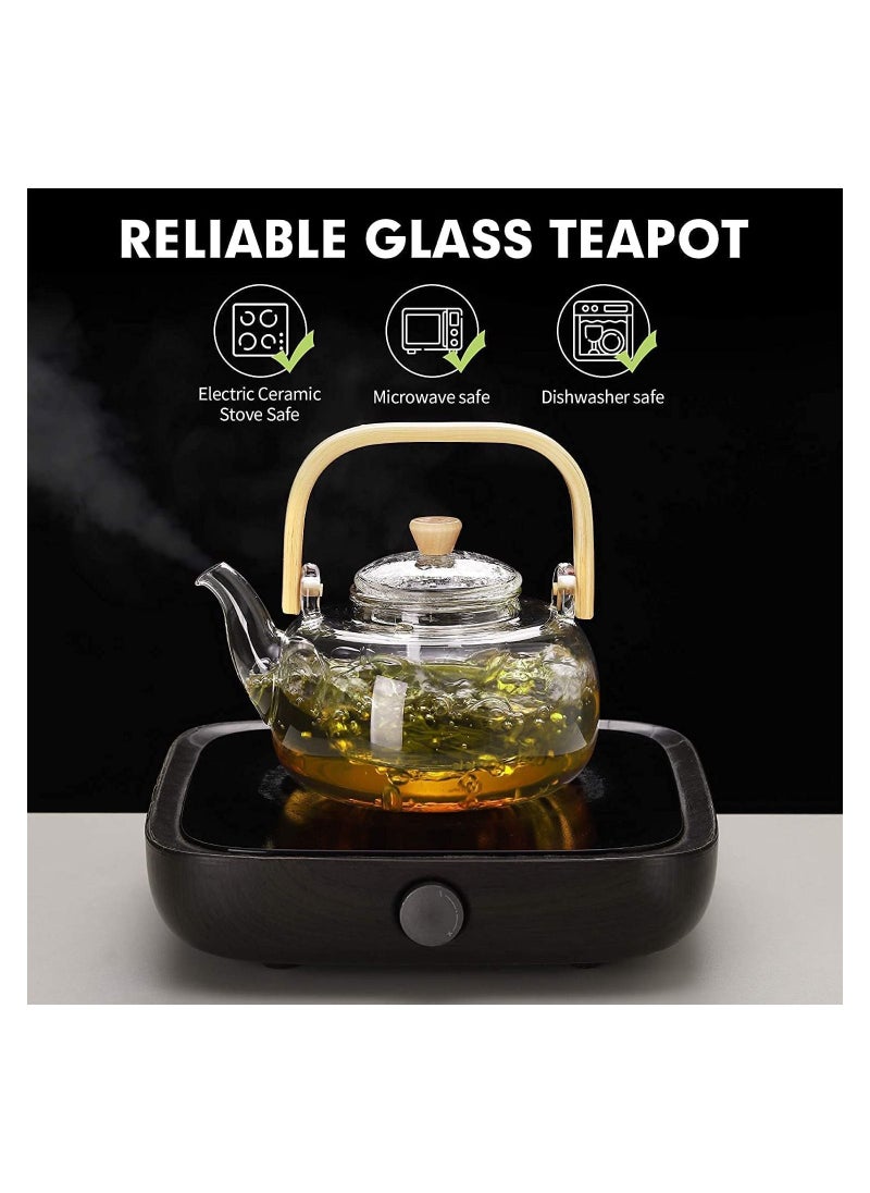 Glass Teapot With Glass Infuser 900ml/30oz Teapot With Strainer For Loose Tea, Stovetop Safe Tea Kettle - pzsku/Z07D09E211C96F0B83C9CZ/45/_/1680494218/2fca6891-4d4e-48db-a794-37c174c7cce9