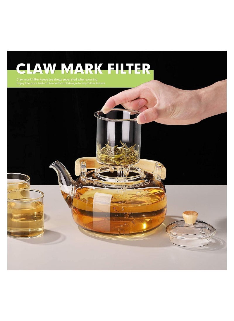 Glass Teapot With Glass Infuser 900ml/30oz Teapot With Strainer For Loose Tea, Stovetop Safe Tea Kettle - pzsku/Z07D09E211C96F0B83C9CZ/45/_/1680494219/a66a0941-d696-42cb-9481-2e517e72c91c