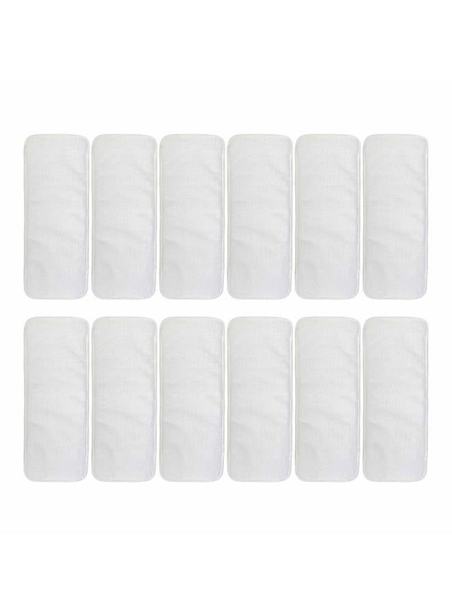 ALVA BABY 12pcs Microfiber Inserts,Soft Cloth Diaper Liner,3-Layer Absorbent Inserts,Reusable Liners for Baby Cloth Diapers 12T - Image 1