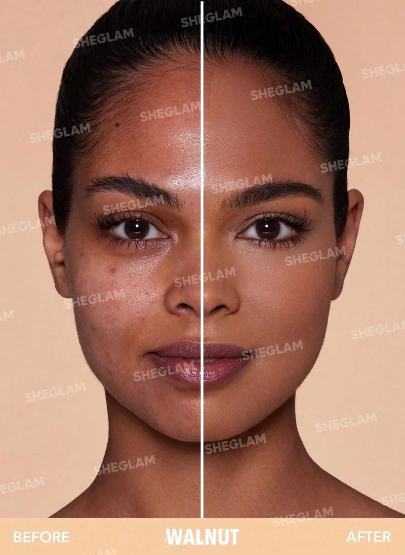 SHEGLAM Sheglam Skin-Focus High Coverage Powder Foundation-Walnut
