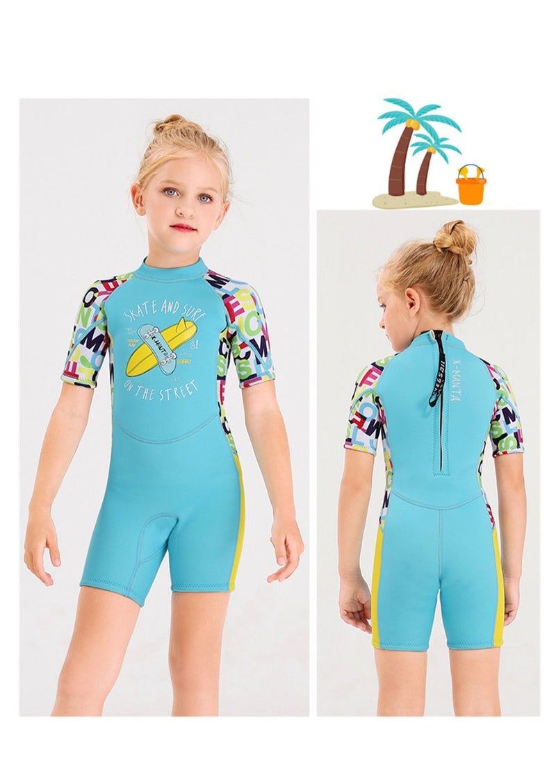 DIVE & SAIL - 2Pcs Keep Warm Children Diving Suit Three-layer High Elastic Wetsuit For Boys And Girls - Image 1