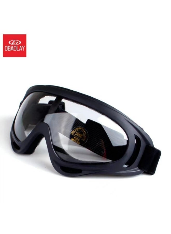OBAOLAY Anti-Wind And Sand Goggles Cycling Goggles  Ski Goggles Outdoor Protective Glasses Full Rim Safety Goggles  - Image 1