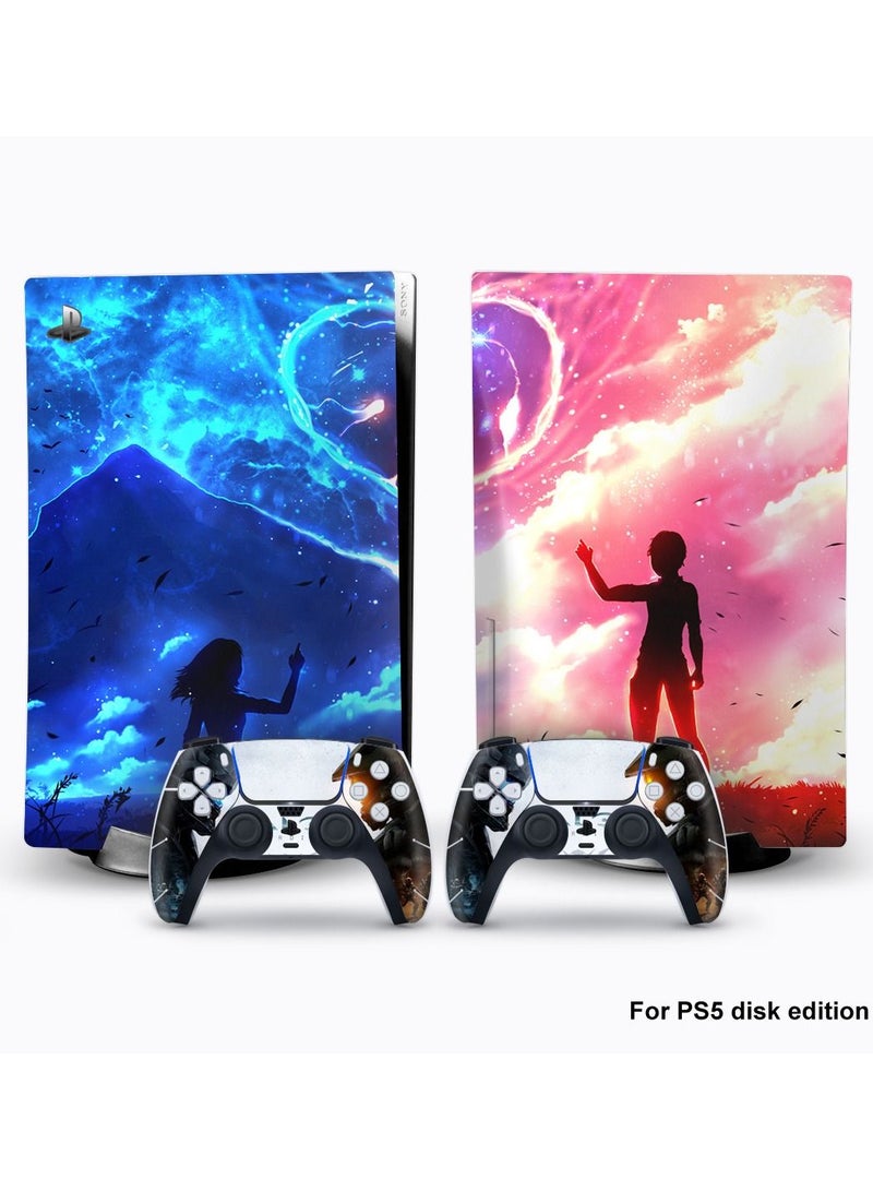 NIBEMINENT Suitable for PS5 Optical Drive Version Game Console Protector Sticker  - Image 1