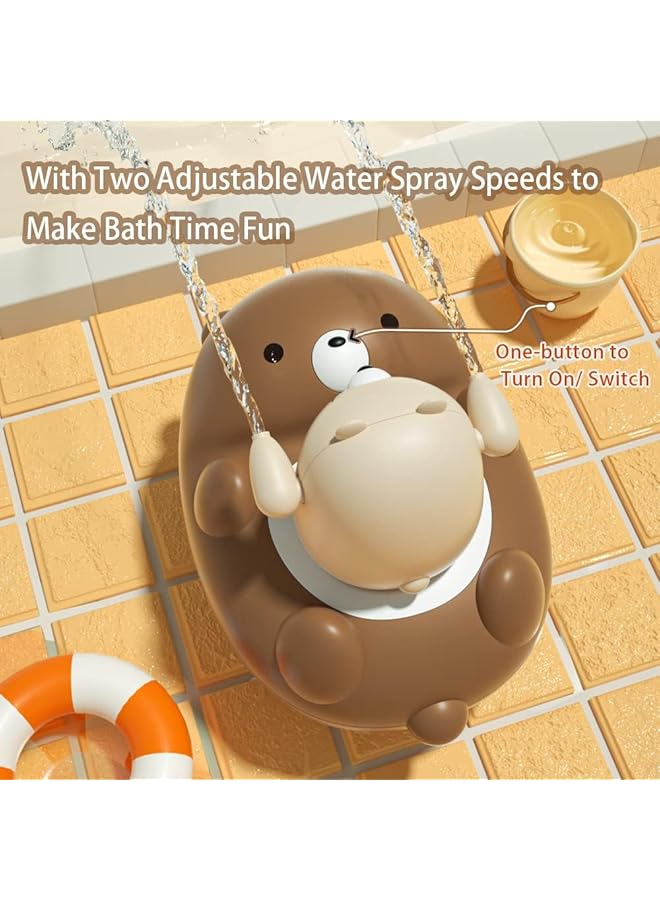KASTWAVE Bath Toys For Toddlers Shower Head For Bath Sprayer 5 Modes Bear Sprinkler Bathtub Toys Gifts For Kids Boy Girl Baby Bath Sprayer Toy With Shower Head - Image 4