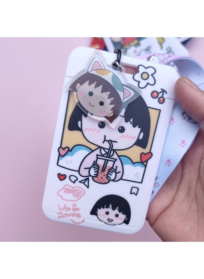 NIBEMINENT 1 - Piece Shin-Soumako Kpop Photo Card Holder Pendant Key Chain ID Badge Holder ID Card Holder Photo Card Protector for School ID Office ID Access Card for Women Girls - Image 1