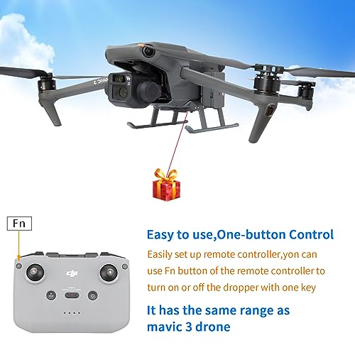 Hanatora Payload Release Dropping Device for DJI Mavic 3 Pro/Classic/Cine Drone,Delivery Airdrop Dropper,Fishing Bait Kit Accessories - Image 2