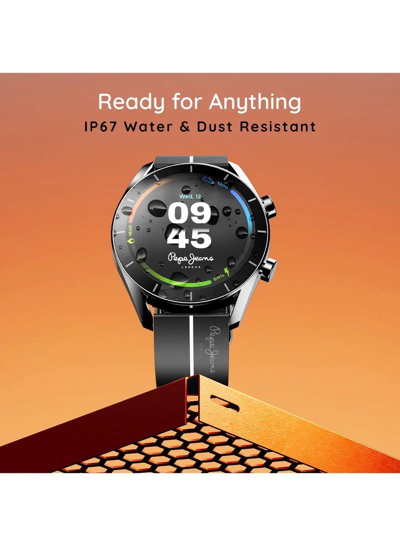 Pebble Pepe 1.39" Smartwatch for Men and Women, 600 Nits HD Display, Bluetooth Calling, Health Suite, Alarm & Notifications, Smart Calculator