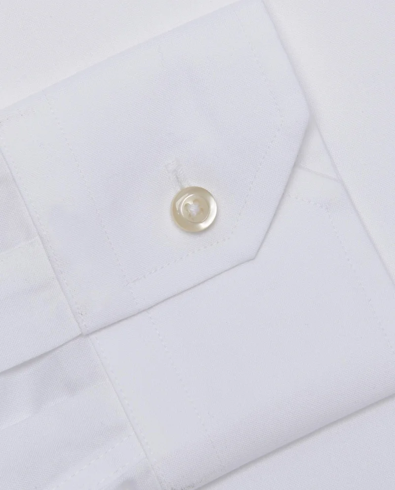 كاميتشسما قميص قطن طويل الأكمام بقصة ضيقة مقاوم للتجعد