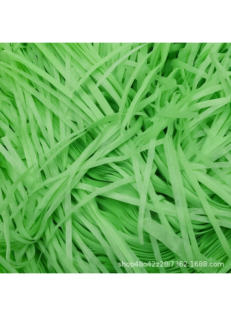 Generic Factory wholesale raffia paper silk gift box candy box decorative filler shredded paper Silk a large number of in stock shredded paper strips Green 