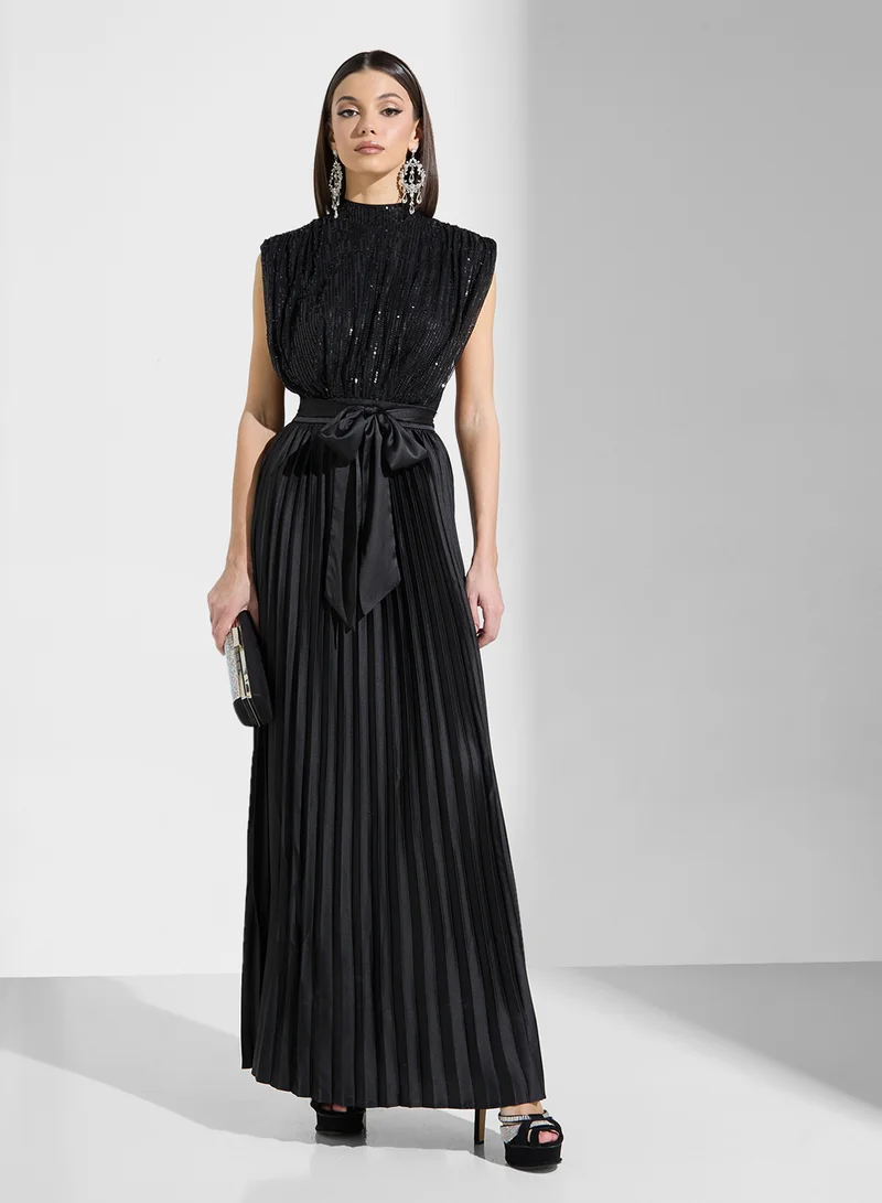 ايلا ليمتد اديشن Sequin Pleated Gown Dress