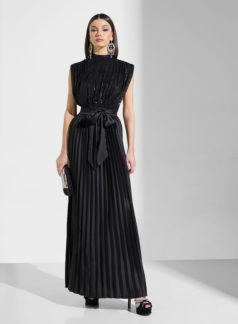 Ella Limited Edition Sequin Pleated Gown Dress - Image 4
