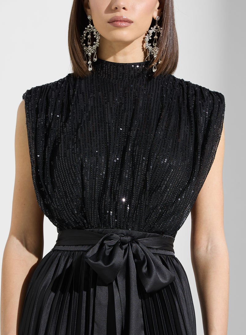 Ella Limited Edition Sequin Pleated Gown Dress - Image 3