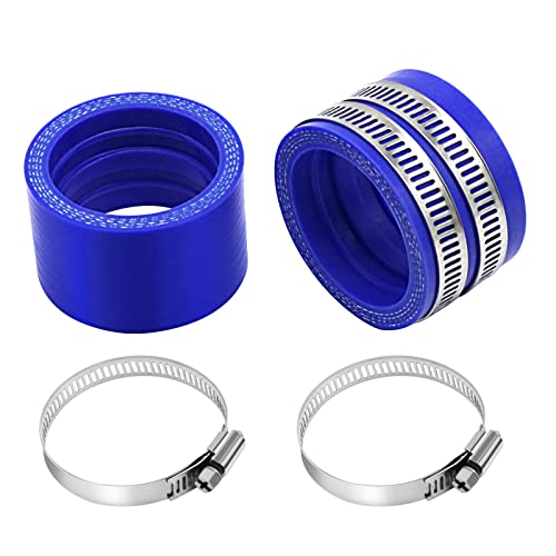 ZSDTRP 2PCS Motorcycle Carburetor Intake Manifold Interface Inlet Pipe Intake Manifold Rubber Carb Manifold Spare Part for Dirt Bike ATV Go Kart Motorcross （Blue 45mm) - Image 1