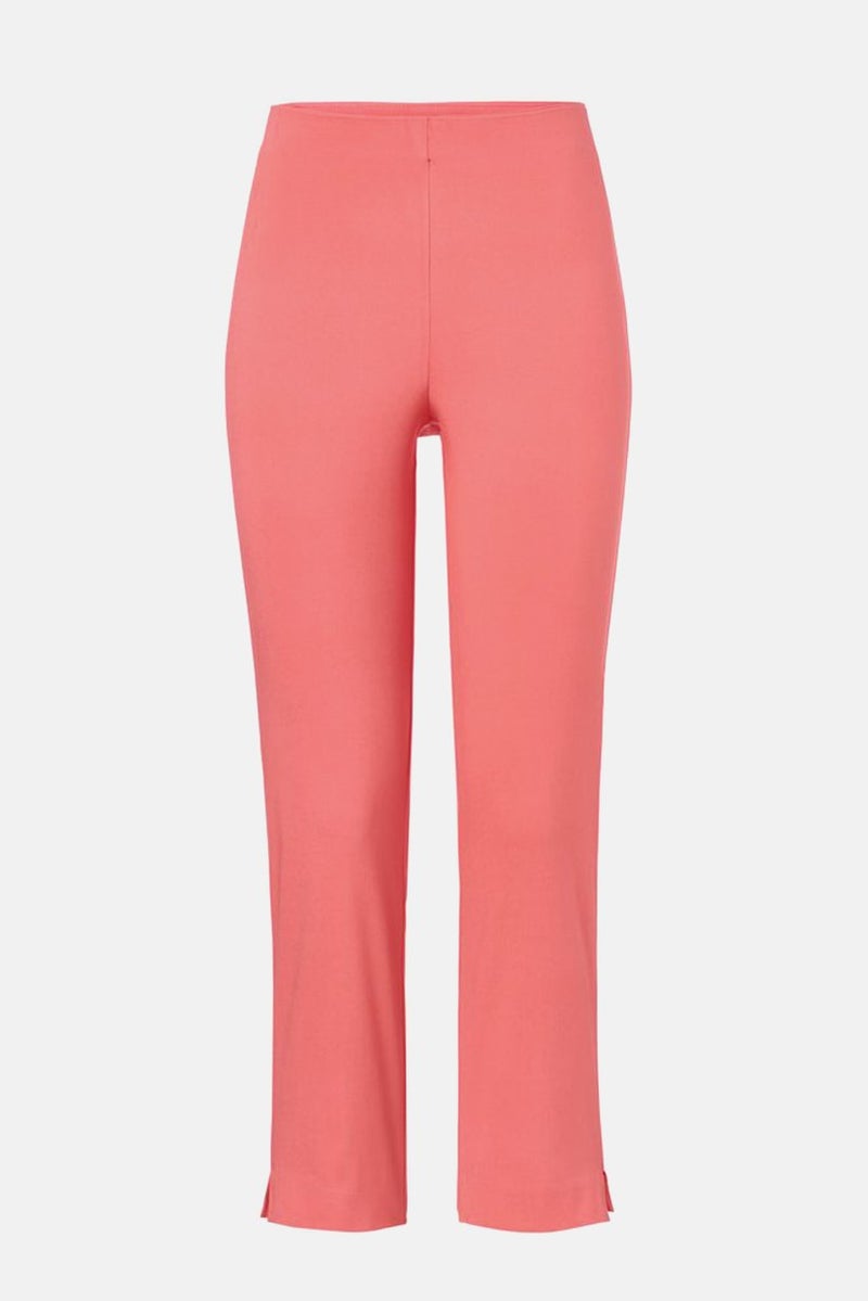 Tchibo Women Regular Fit 7/8 Stretch Plain Pants, Coral - Image 3