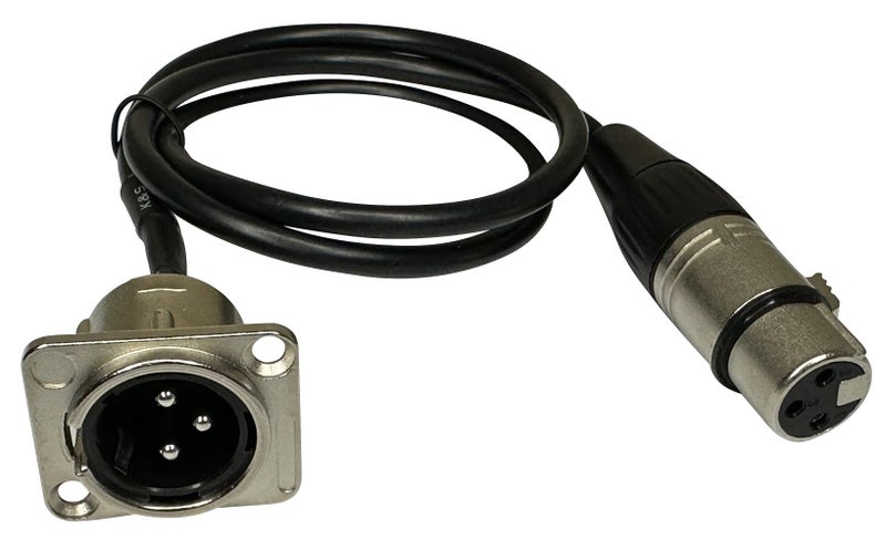 DIYTECH Premium XLR Pass Through Cable, No Solder, for Stage Box, Patch Panel, Floor Box - No Solder for Pro Audio Installations (Male to Female 2-Pack) - Image 3