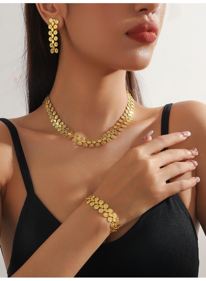 Europe And The United States Necklace Suit Earrings Jewelry Suit Banquet Dress Chain Fashion Joker Bridal Jewelry