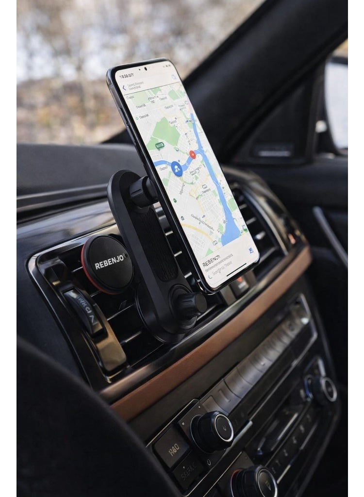 REBENUO RCP141 Magnetic Car Phone Holder for Air Vent Mounting, 360 Degree Rotation - Image 1