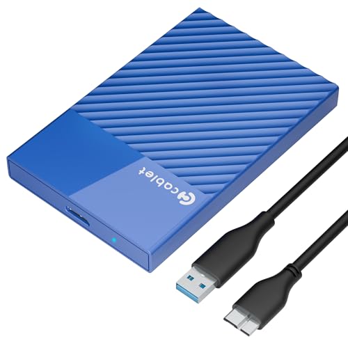 Cablet 2.5 Inch SATA USB 3.0 HDD/SSD Portable External Enclosure for 7mm and 9.5mm, Tool-Free Design, Supports UASP Max 6TB (HD2577-U3-BL) - Image 1