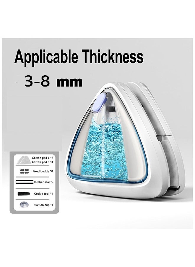 Hihonor Magnetic Glass Cleaning Brush - Double Side Household Glass Cleaner with Water Reservoir for Effortless Window Cleaning, Wash Window Wiper, Window Cleaning Brush Tool (3-8 CM)  - Image 2